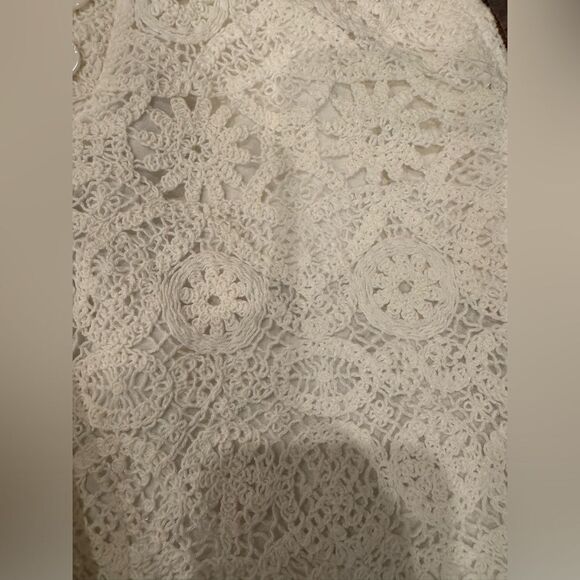 Anthropologie Maeve Ivory Crochet Eyelet Shorts Size 00 - Picture 5 of 8